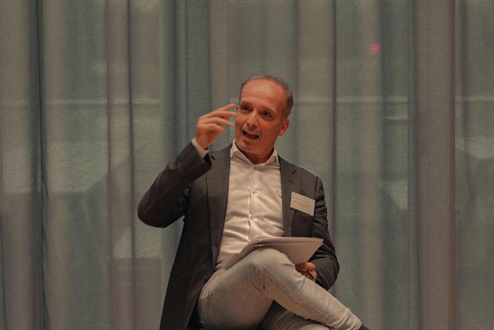 Maurizio Grilli moderating the panel discussion