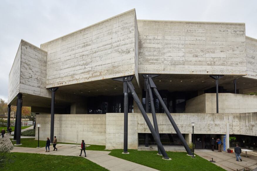 External view of the former Berkeley Art Museum and Pacific Film Archive