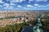 Lyon, France from the top of Notre Dame de Fourviere